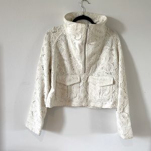 ALC lace half-zip pullover